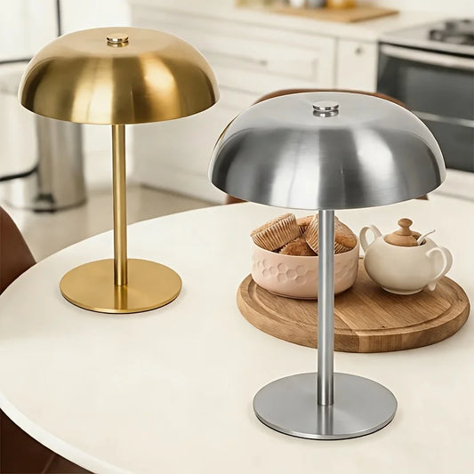 Mushroom Bedside Night Light with 1800mAh Battery, 3 Color Temperatures