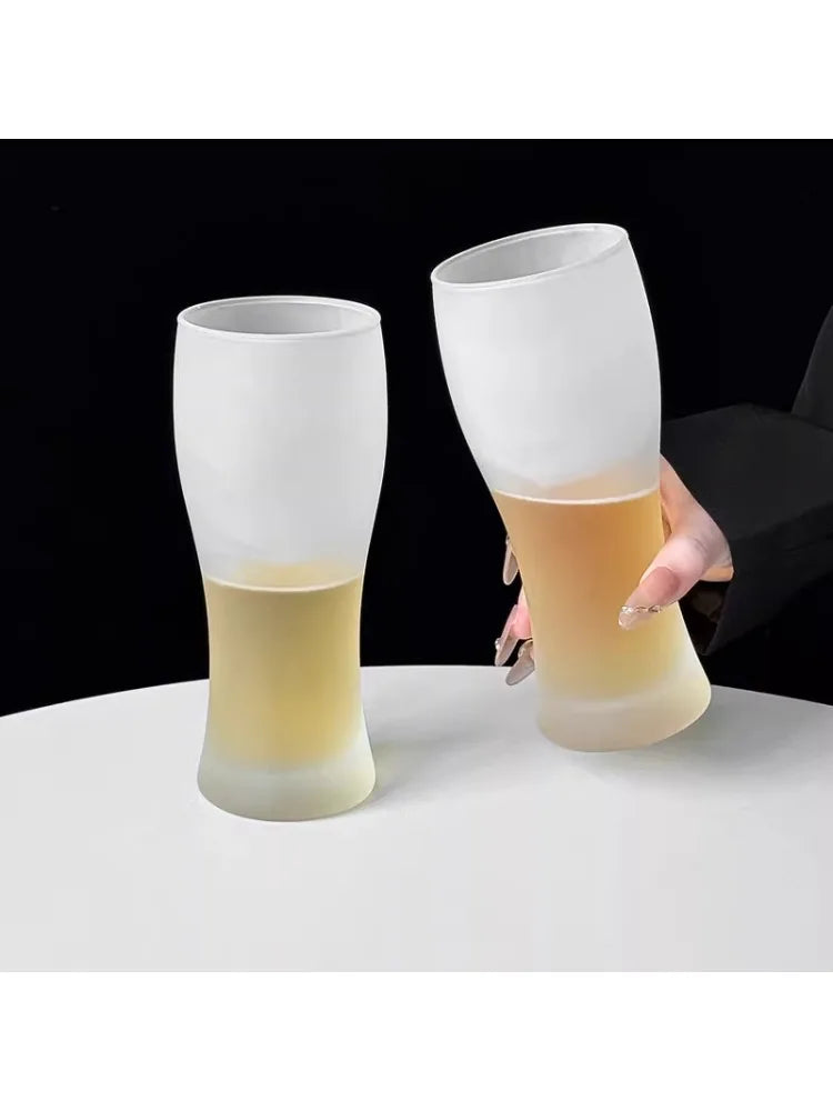 Creative Large Capacity Glass Beer Mug Frosted