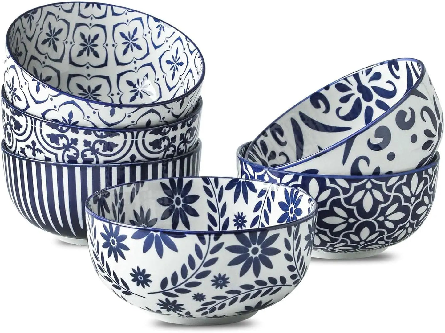 Cereal Bowls, 28 Ounce Ceramic Soup Bowls Set of 6,