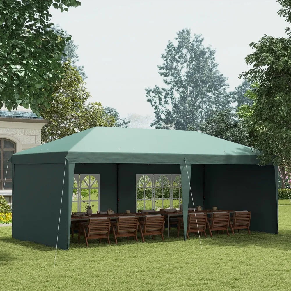 10' x 20' Pop Up Canopy Tent with 4 Sidewalls, Heavy Duty