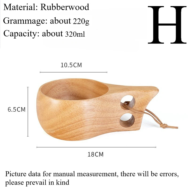 New200ml Outdoor Wood Cup Mug Coffee Milk Acacia-Wood