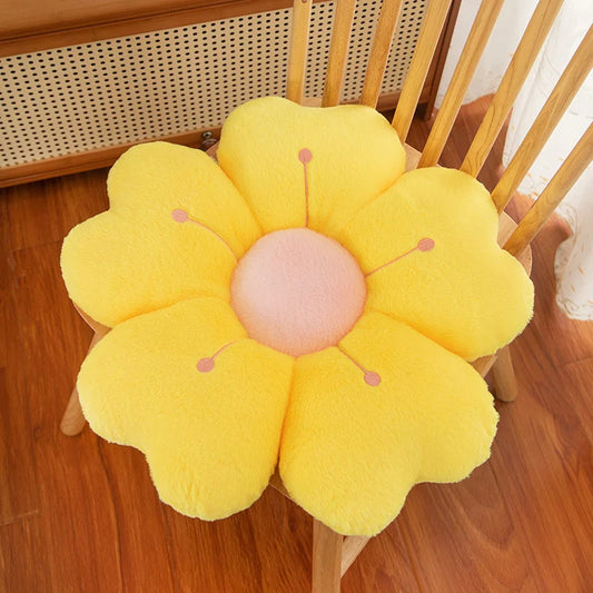 Plush Pillow Comfortable Daisy Flower Shaped