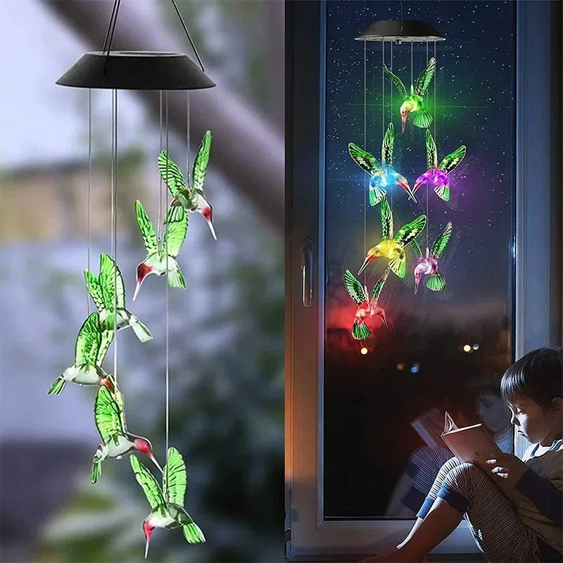 Solar Wind Chime Lamp LED Pendant Lamp Color Change