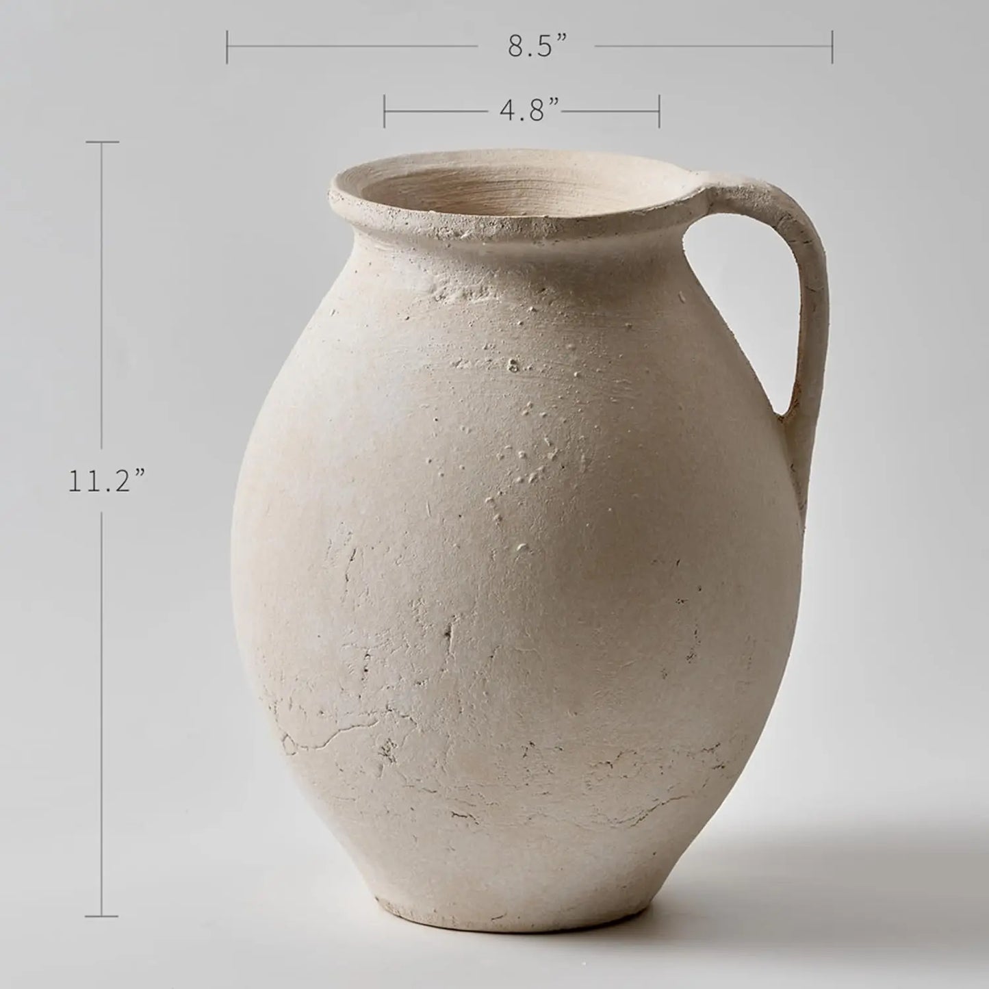11.2" White Ceramic Zen Vase