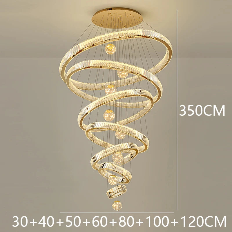 Modern home decoration crystal chandelier, stair Pendant lamp, living room Pendant lights, interior lighting