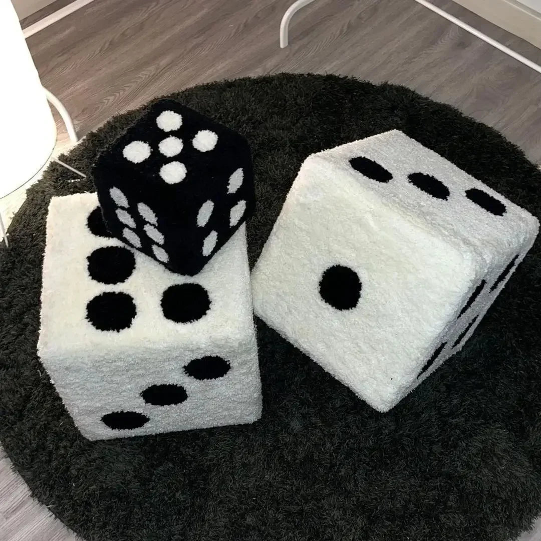 Hallway Creative Dice Pouf Stool Doorway