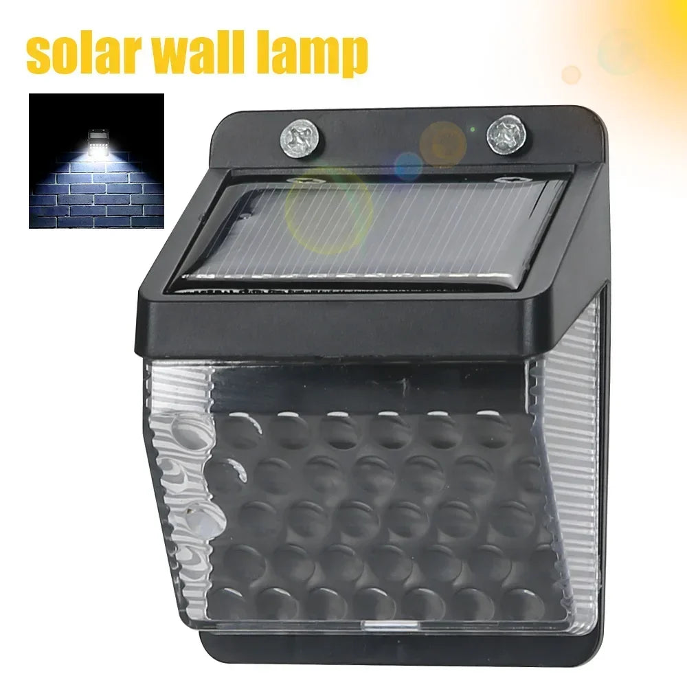 Solar Outdoor LED Wall Light Waterproof Steps Garden Wall Light