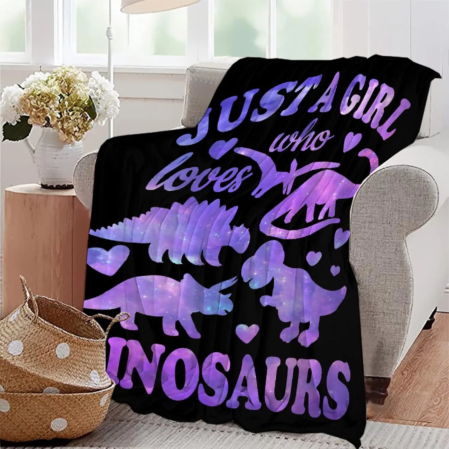 Dinosaur Blanket Gift  Soft Throw Dino Comfy