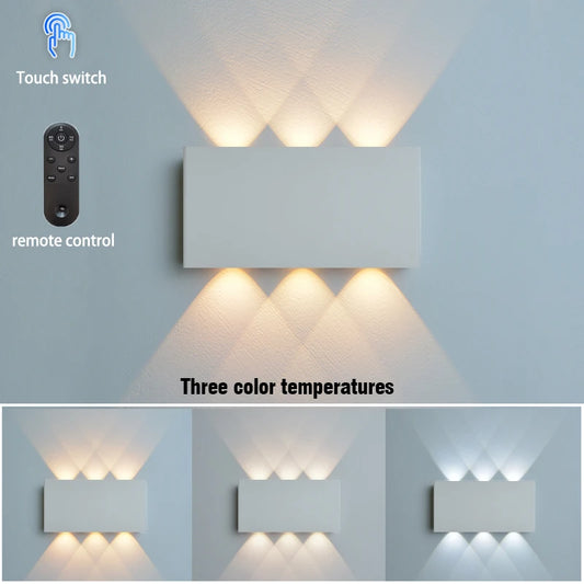 LED modern charging wall lamp touch 3-color  3600mAh