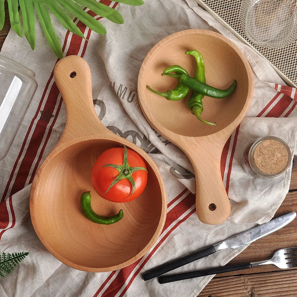 Wooden Salad Bowl with handle