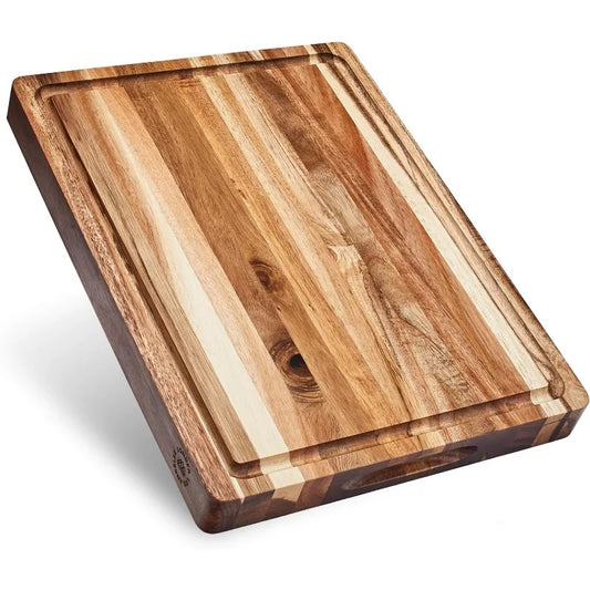 Thick Sustainable Acacia Wood Cutting Board, Charcuterie