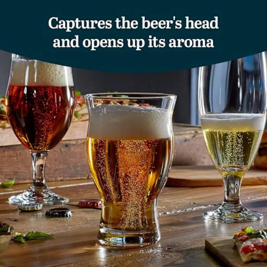 Beer Glasses, Dishwasher Safe Pint Glasses Set of 4