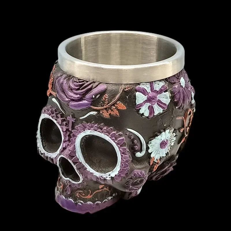Skull Goblet Resin Steel Cup Creative Beer Mug 3D Wine Glass Mugs
