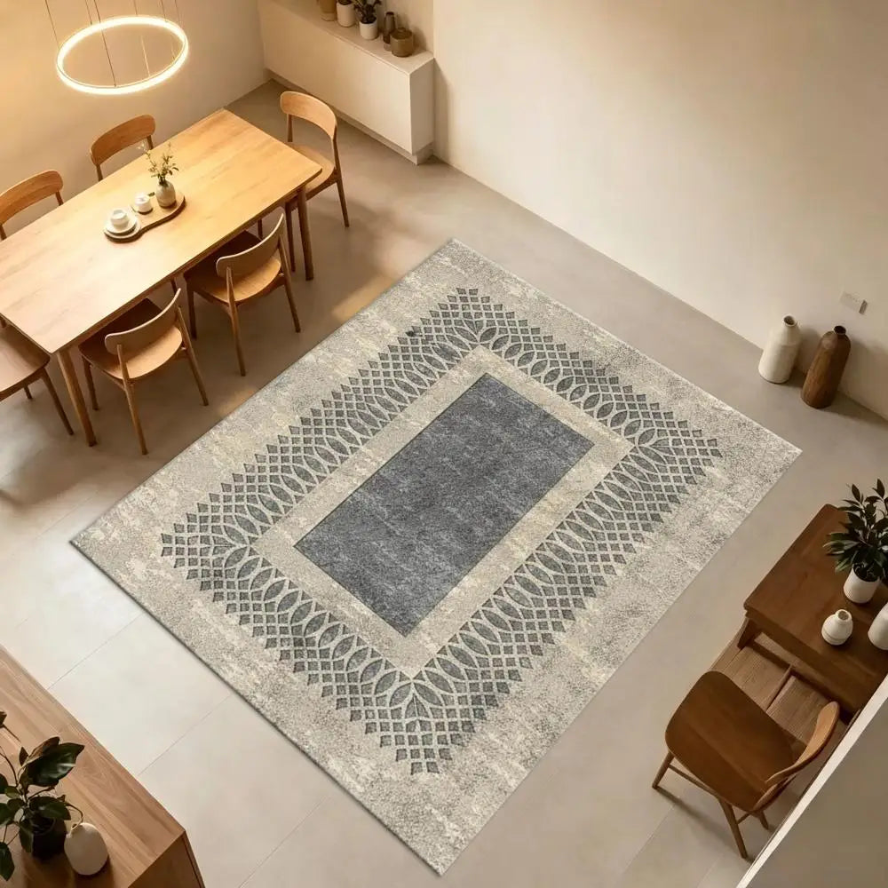 Neutral Modern Rug, Soft & Comfortable, Easy to Maintain, Machine Washable