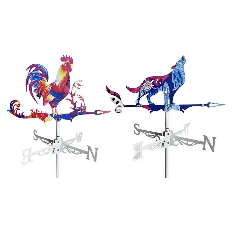 Rooster wolf Cottage Weathervane - Wind Direction Indicator