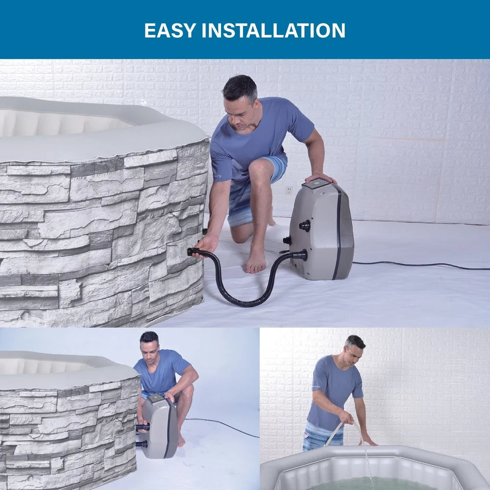 Inflatable Hot Tub 3-5 Person Heating to 104°F Digital Control