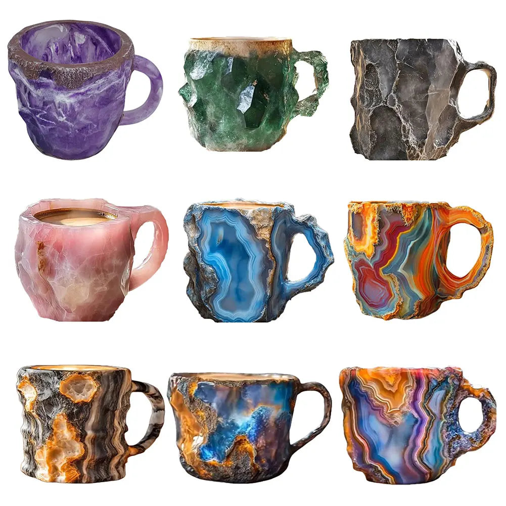 400ml  Mineral Colored Crystal Mug Coffee Cup