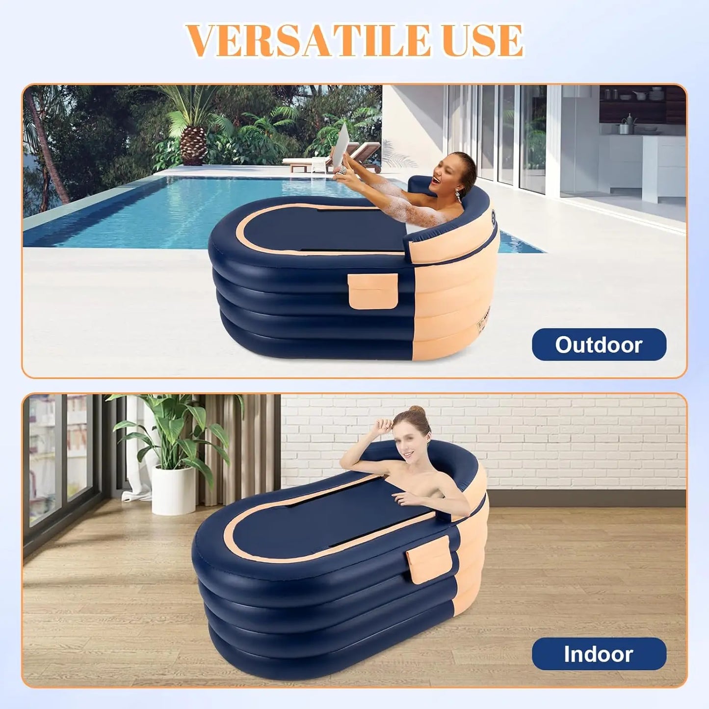 1.8m/5.9ft Portable Inflatable Hot Tub