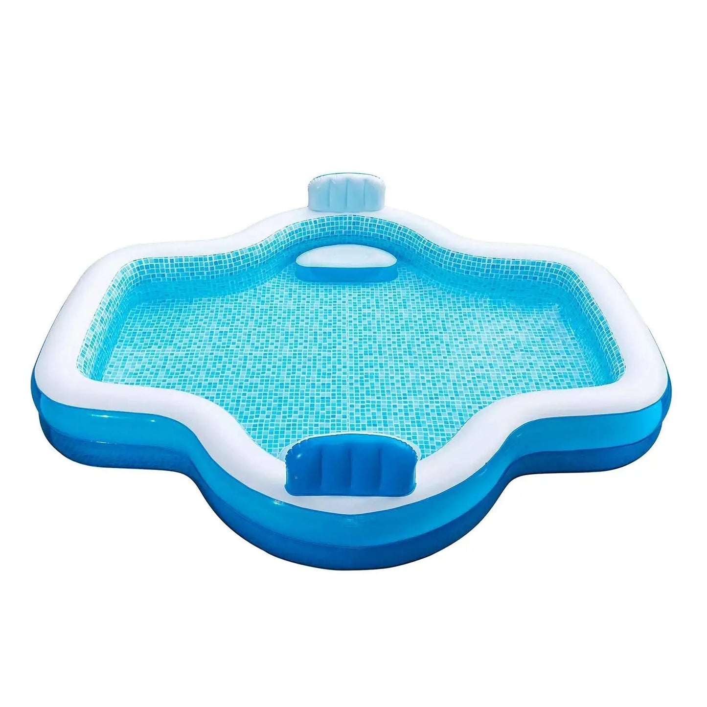 Outdoor Hot Tubs Family Pool 10 Feet Long with 2 Inflatable Seats and Backrests