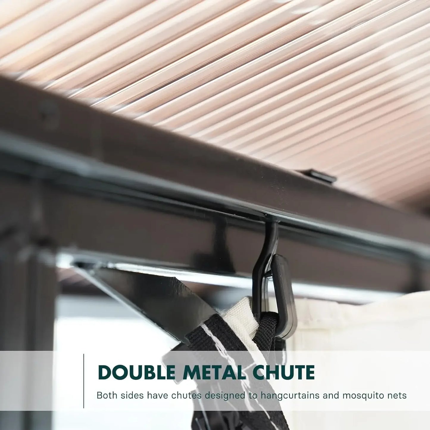 10x12 Gazebo, Hardtop Gazebo, UV 50+ Netting and Curtains