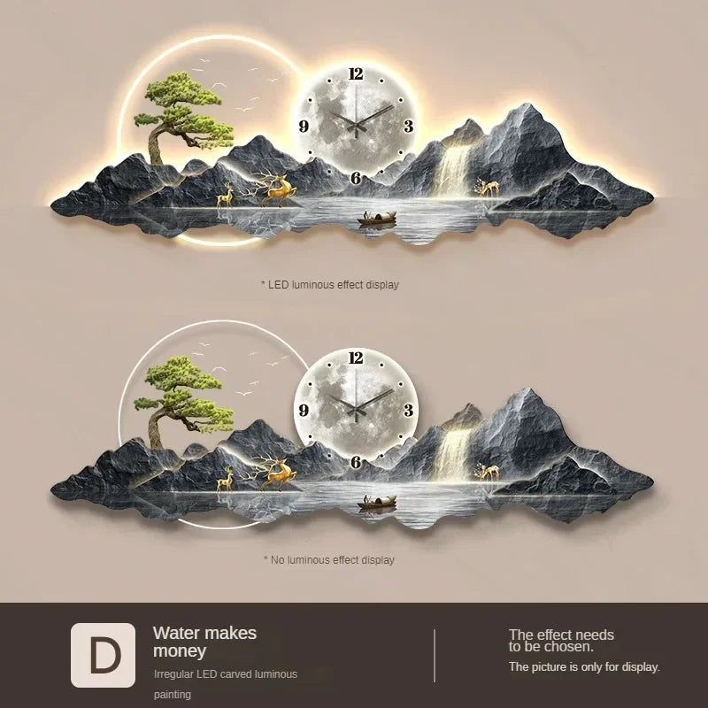 Luxury Wall Clocks  Led Aesthetic