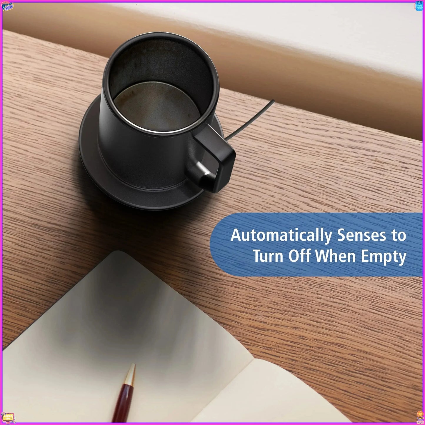 Constant Temperature Coffee Mug Stainless Steel with USB Warmer Base