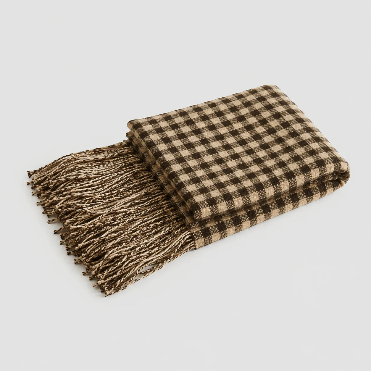 Khaki Popcorn Bobble Textured Knit Throw Blanket with Tassel Fringe, Soft Knitted Decorative Blanket, Lightweight Cozy Cover for Couch Sofa Bed, Boho Farmhouse Home Decor for Living Room Bedroom