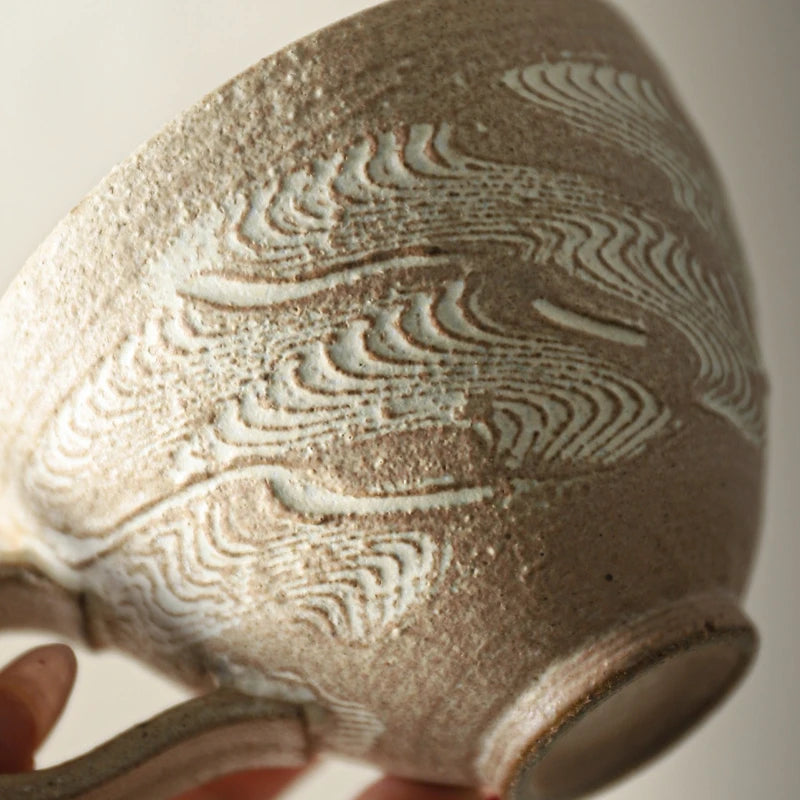 Wabi Sabi Stoneware Coffee Mug with Handle