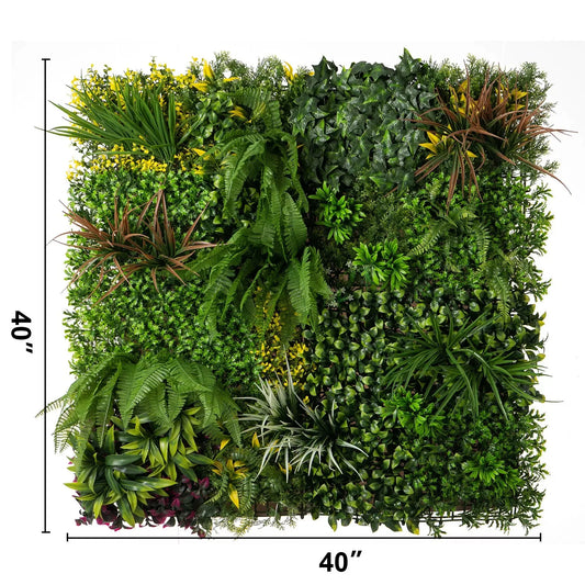 40x40" Artificial Plant Wall Decoration Boxwood Hedge Wall Panel
