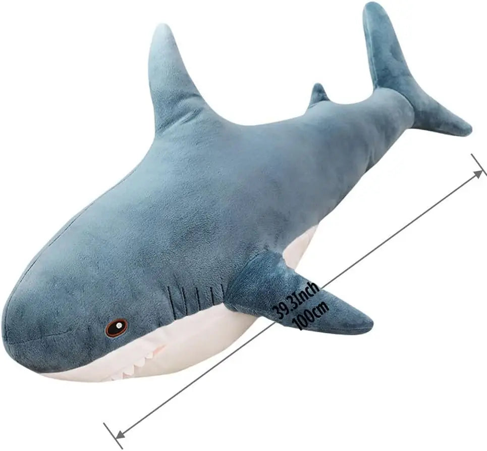 39.3-Inch Giant Shark Plush Toy Soft Pillow Cushio