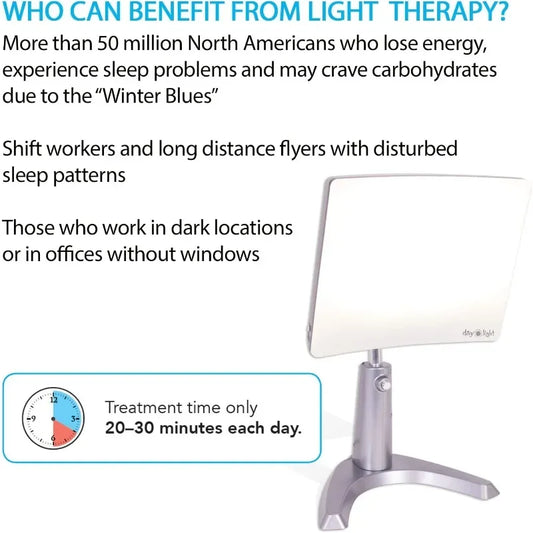 Day-Light-Plus Sunlight Therapy Lamp - 10000 LUX 12", LED