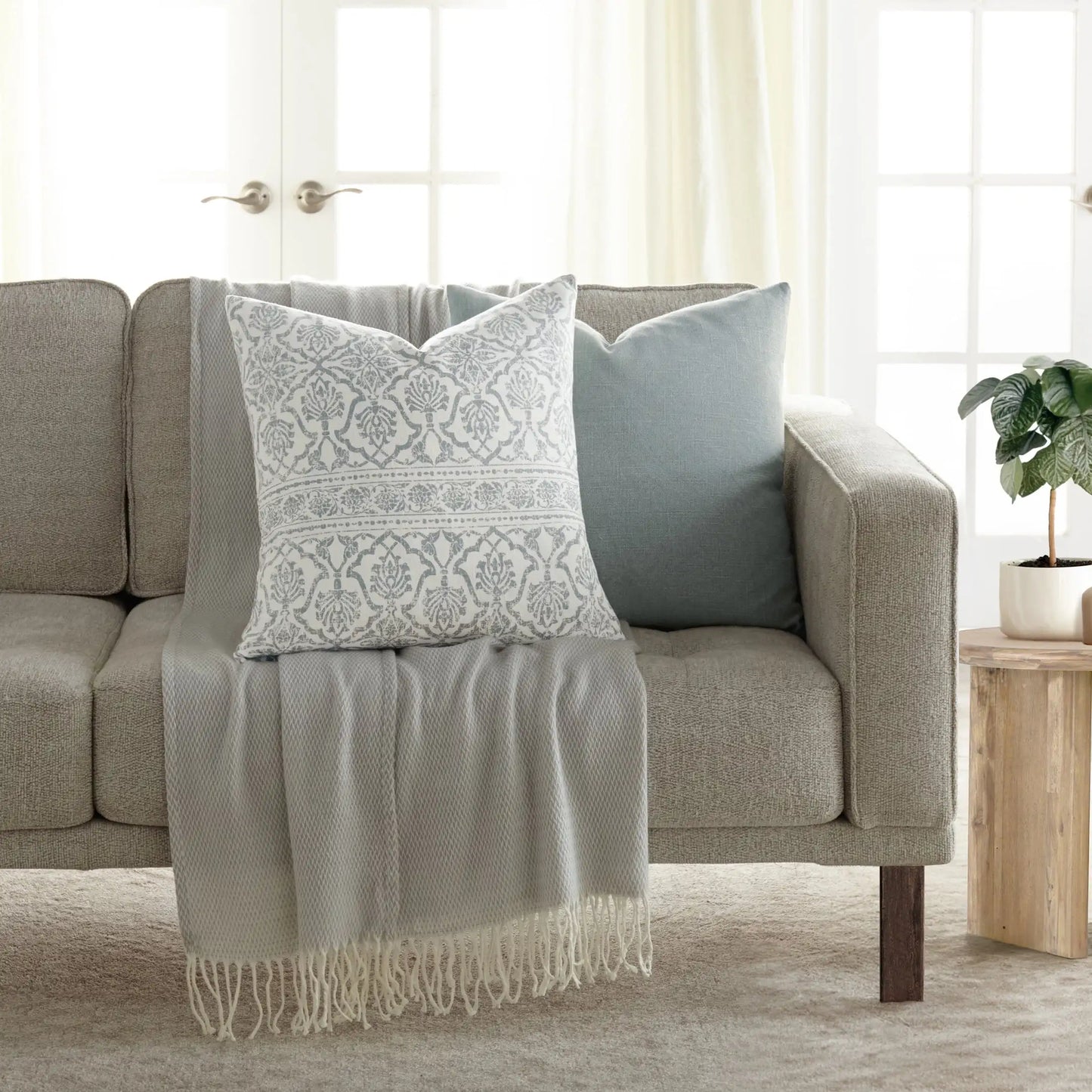 Elegant Cotton Decor Throw Pillow