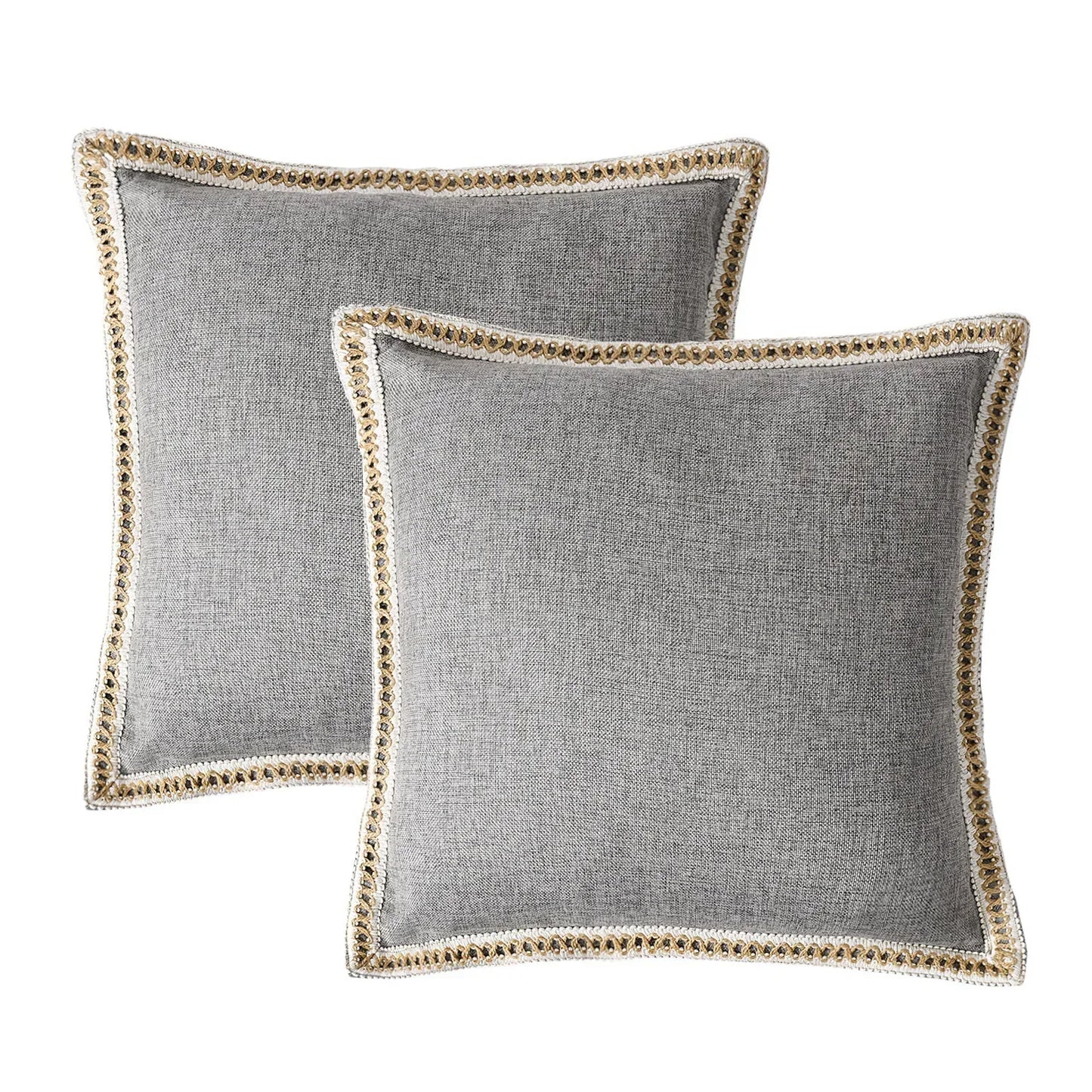 Linen Pillow Case Chenille Cushion Cover 50x50cm