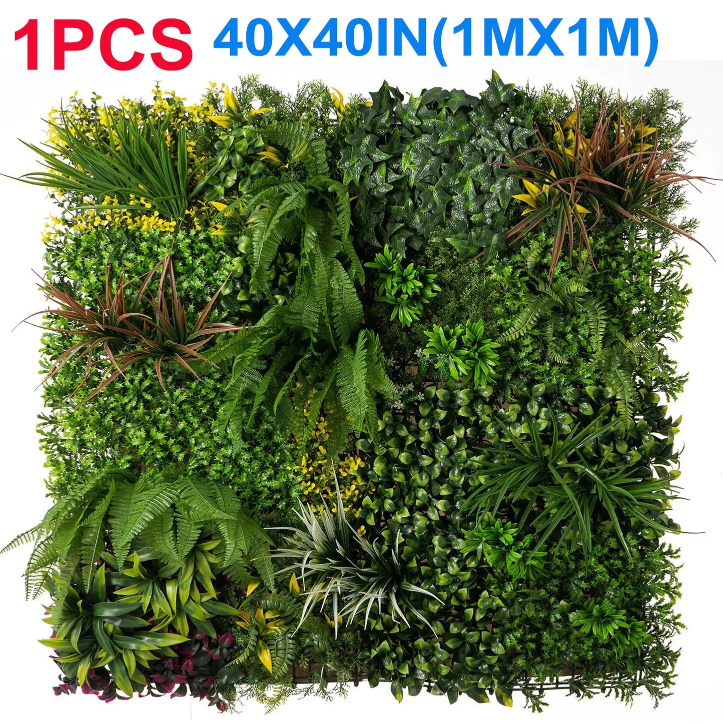 40x40" Artificial Plant Wall Decoration Boxwood Hedge Wall Panel