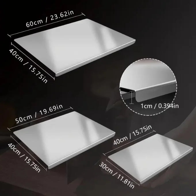 Stainless Steel Chopping Board, Non-slip Kitchen Chopping Board