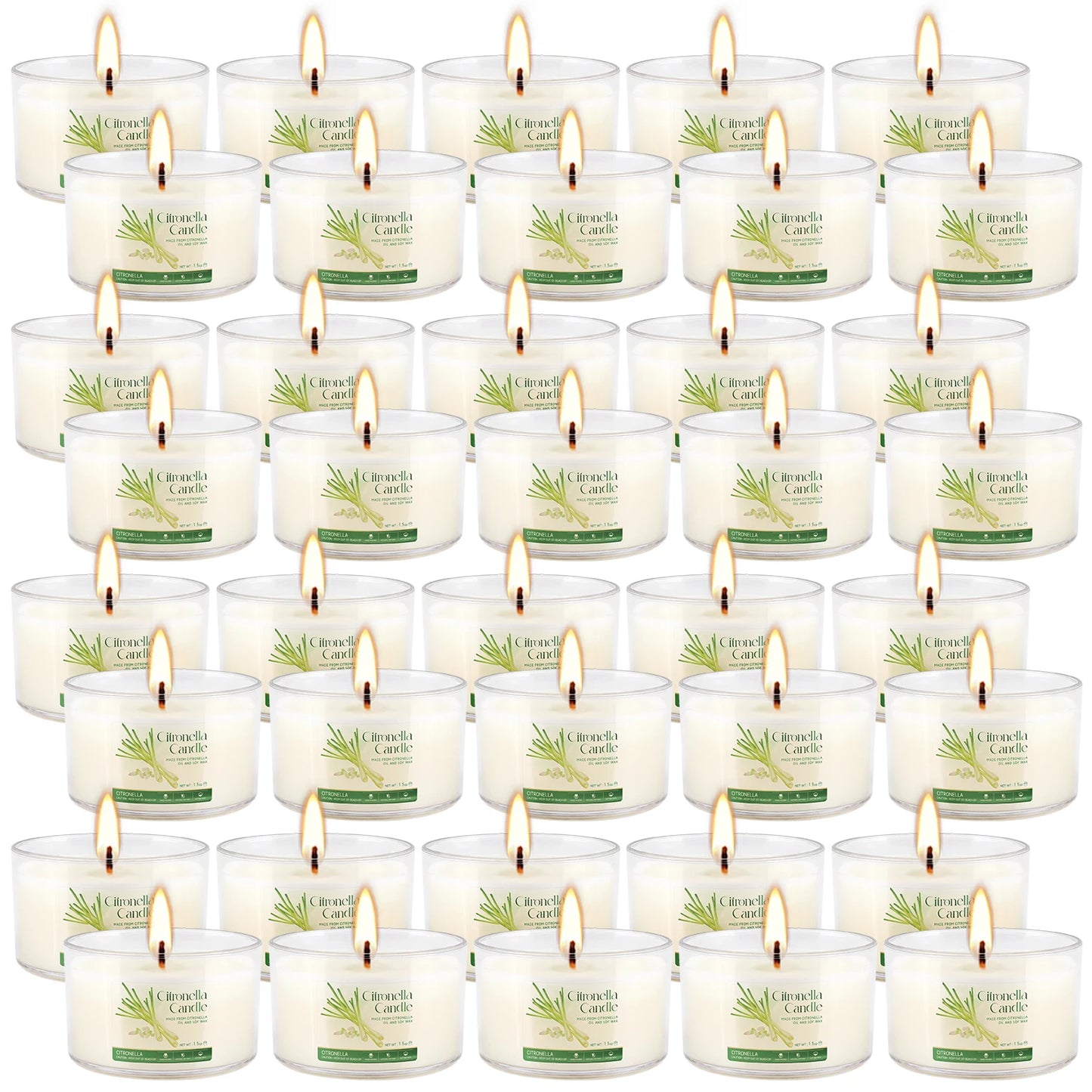 40-piece scented candles, with a fresh citronella fragrance-1.2 ounces in size,