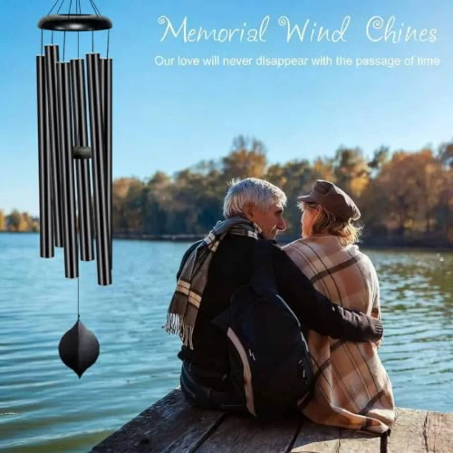 47 Inch Large Wind Chimes for Outside, 6-Tube Deep Tone Memorial Wind Chimes