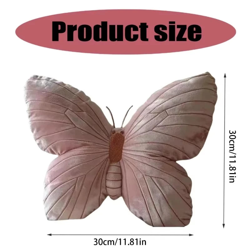 3D Butterfly Pillows Doll Pink Decorative Soft Pillow