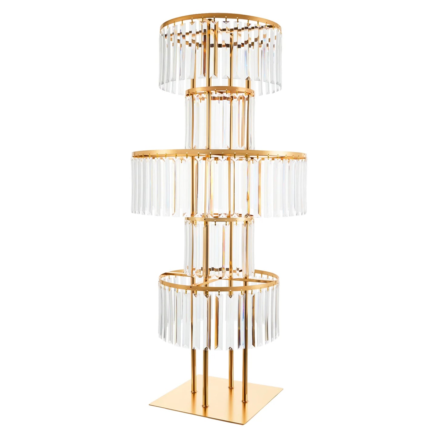 5 Tiers Gold/Silver Wedding Centerpieces Flower Stand Vase