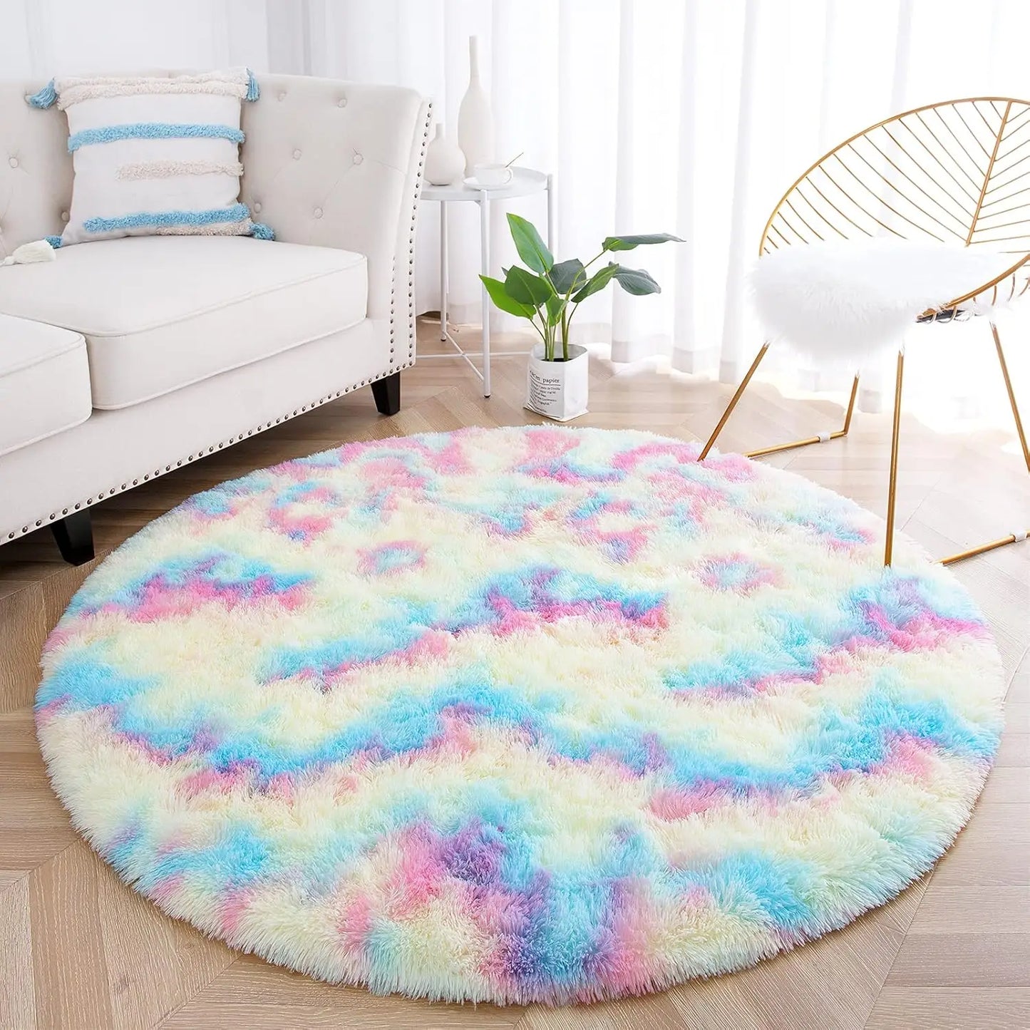 Carpet Round Thick Carpet Fluffy, Soft Rug Long Plush