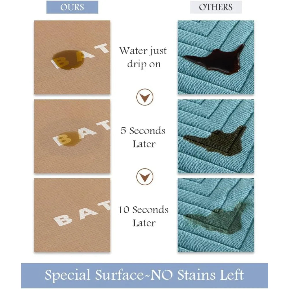 Bath Mat Rug Long Non Slip Super Absorbent Bathroom Runner