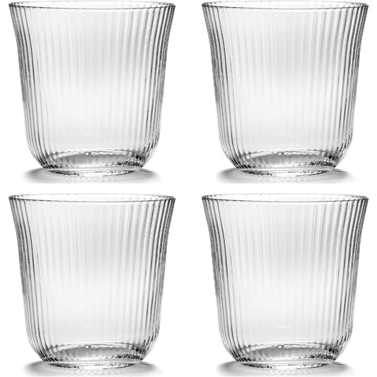 Large Whiskey Glasses Drinking Set of 4,Glassware