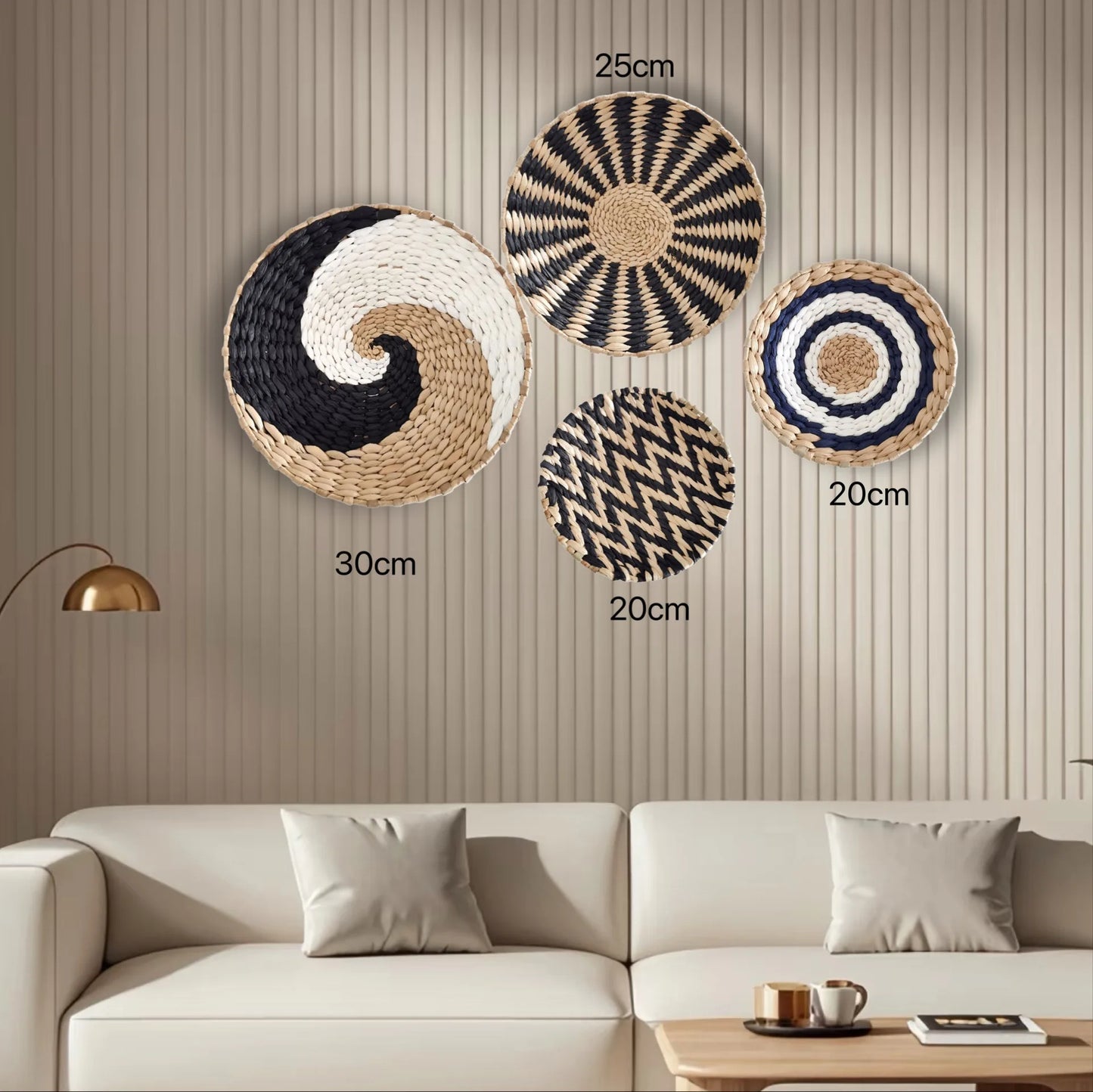 Boho Straw Wall Decor Grass Weaving Woven Tassel Wall Hanging