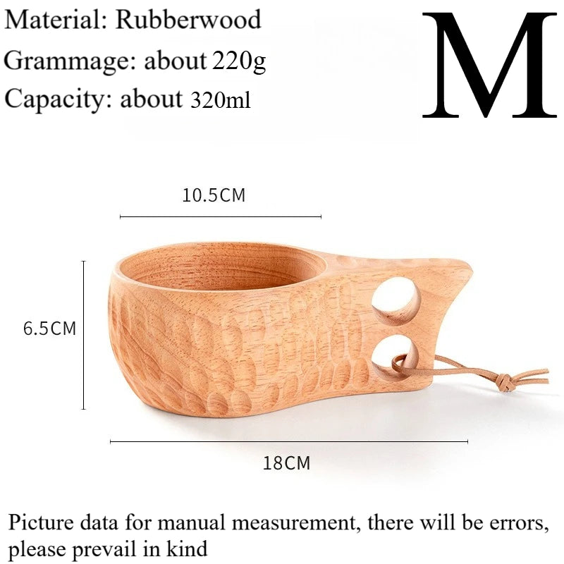 New200ml Outdoor Wood Cup Mug Coffee Milk Acacia-Wood