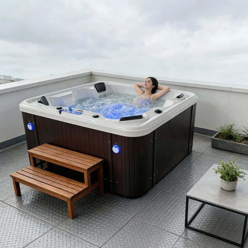 3 Person Balboa Hot Tub Massage LED Lights and 37 Jets
