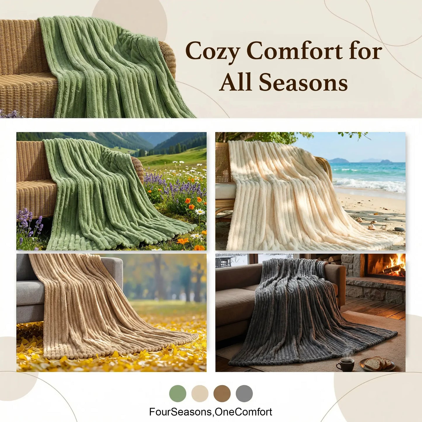 Summer Lightweight Blanket Queen Size - Cooling Throw Blankets