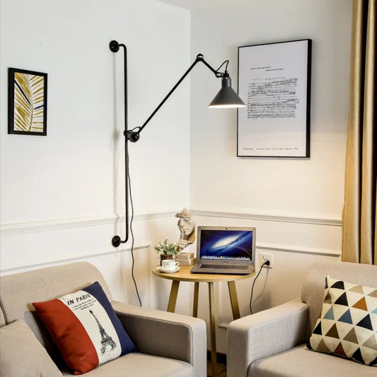 Wall Lamp LED Long Adjustable Rocker Arm