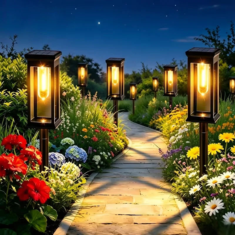 Patio Decor Solar Pathway Lights Outdoor Waterproof LED Bulb Solar