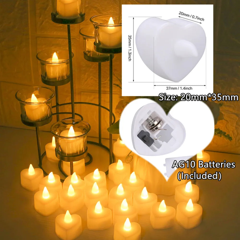 24Pcs Flameless Led Candle Electronic Battery-Power Tealight