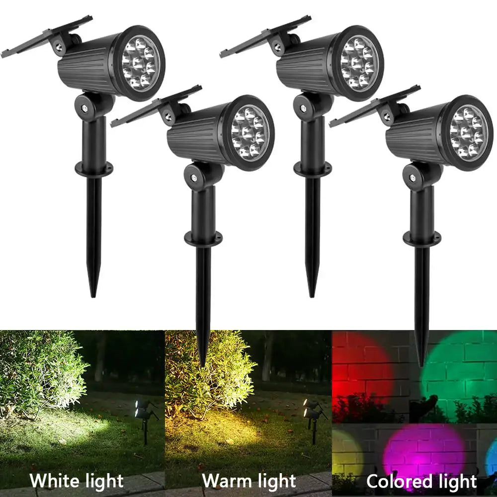 9 LED Solar Spot Light Outdoor Waterproof